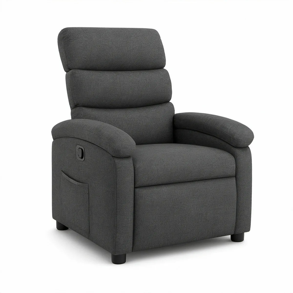 Manueller Relaxsessel mit Hebelverstellung, Anthrazit, 95 x 92 x 104 cm
